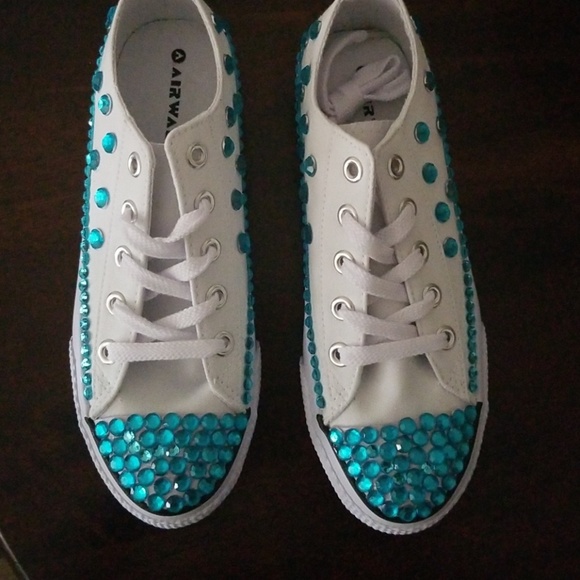 blinged out tennis shoes
